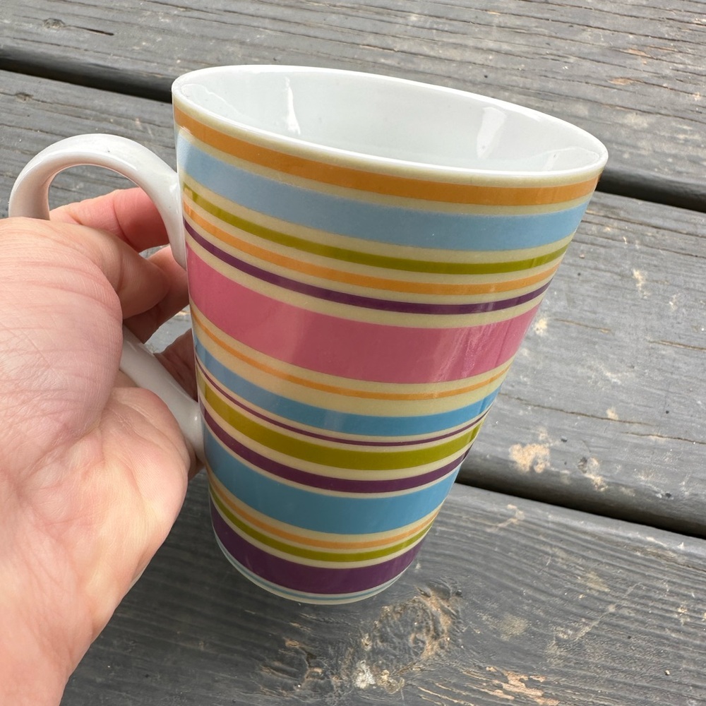 Striped Multicolor Ceramic Mug - Picture 7 of 7